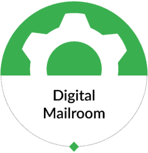 Document Management Services for your Digital Mailroom Green Half Gear Image